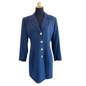 MARY MCFADDEN NAVY BLUE BLAZER SIZE 10
